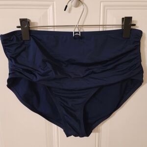 High-waisted Ruched Swim Bottoms
